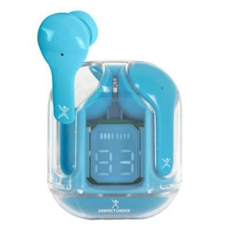 PERFECT CHOICE AUDIFONOS INTRAURICULARES CLEARBEAT INALAMBRICO BLUETOOTH AZUL