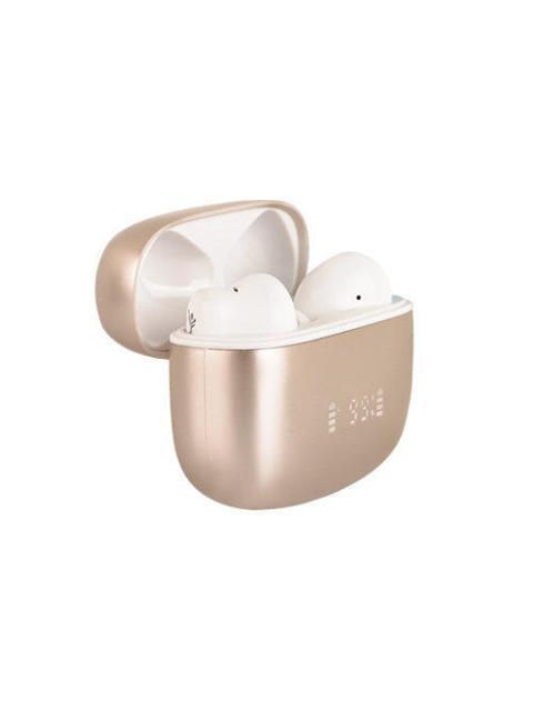 PERFECT CHOICE AUDIFONOS INTRAURICULARES CON MICROFONO INTUNE INALAMBRICO BLUETOOTH USB-C BEIGE