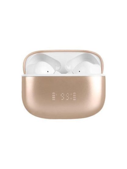 PERFECT CHOICE AUDIFONOS INTRAURICULARES CON MICROFONO INTUNE INALAMBRICO BLUETOOTH USB-C BEIGE - Image 2