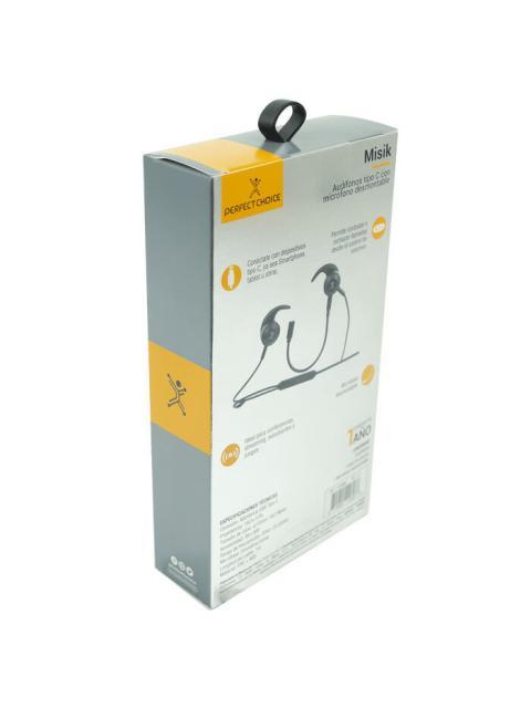 PERFECT CHOICE AUDIFONOS INTRAURICULARES CON MICROFONO MIZIK ALAMBRICO USB-C NEGRO - Image 6