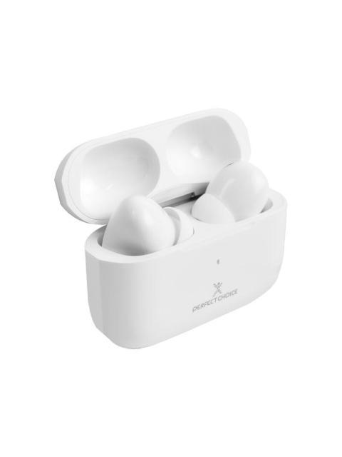 PERFECT CHOICE AUDIFONOS INTRAURICULARES CON MICROFONO PC-117193 INALAMBRICO BLUETOOTH BLANCO