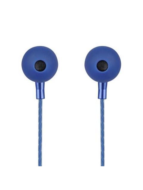 PERFECT CHOICE AUDIFONOS INTRAURICULARES CON MICROFONO STRETTO ALAMBRICO 1.2 METROS 3.5MM AZUL