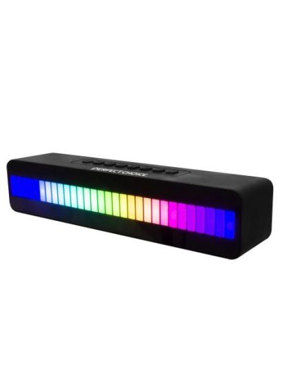 PERFECT CHOICE BOCINA PORTATIL SHINE BEAT BLUETOOTH INALAMBRICO USB-C NEGRO