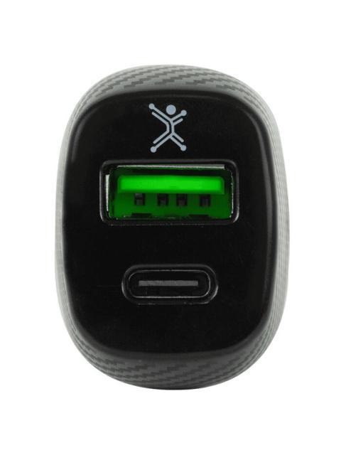 PERFECT CHOICE CARGADOR PARA AUTO PC-240884 24V 1X USB-C 1X USB-A NEGRO