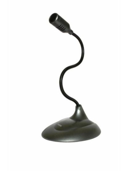 PERFECT CHOICE MICROFONO DE LUJO CON CUELLO FLEXIBLE PC-110279 ALAMBRICO NEGRO