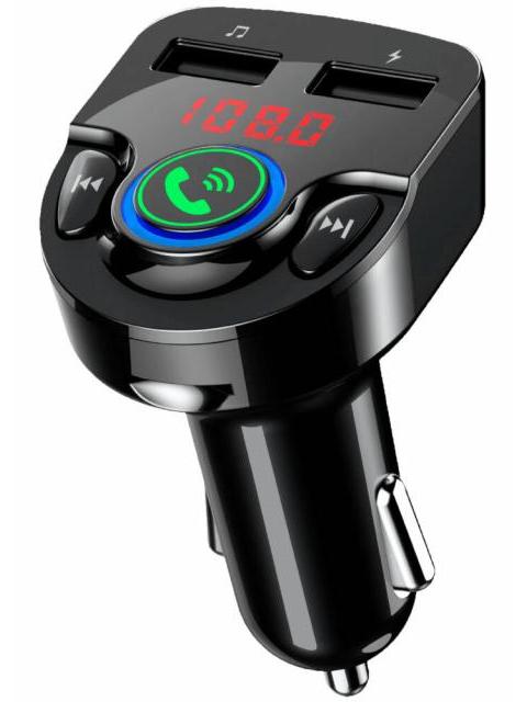 PERFECT CHOICE TRANSMISOR FM PARA AUTO PC-331148 2X USB BLUETHOOTH NEGRO