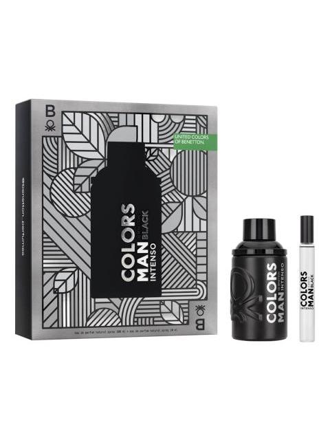 PERFUME HOMBRE BENETTON COLORS BLACK INTENSO EDP 100ML SET 2