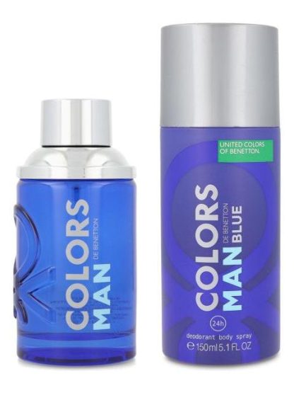 PERFUME HOMBRE BENETTON COLORS BLUE EDT 100ML + DEO SET