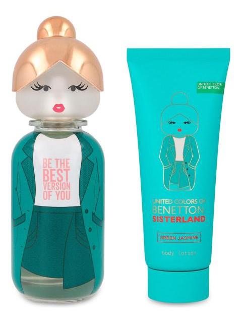 PERFUME MUJER BENETTON SISTERLAND GREEN JASMINE EDT 80ML SET - Image 3