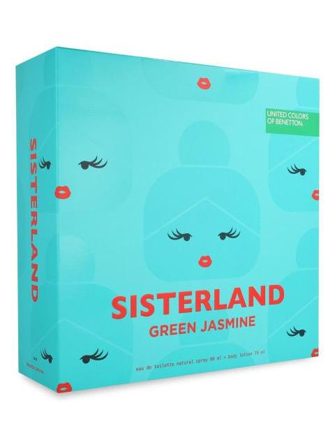 PERFUME MUJER BENETTON SISTERLAND GREEN JASMINE EDT 80ML SET - Image 4