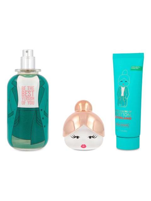 PERFUME MUJER BENETTON SISTERLAND GREEN JASMINE EDT 80ML SET - Image 5