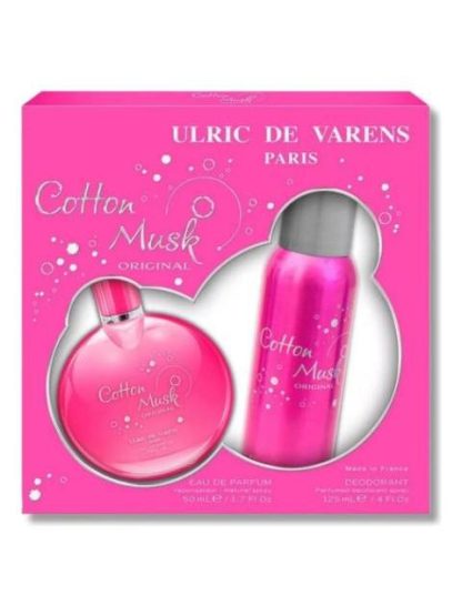 PERFUME SET 2 PIEZAS COTTON MUSK ORIGINAL MUJER UDV
