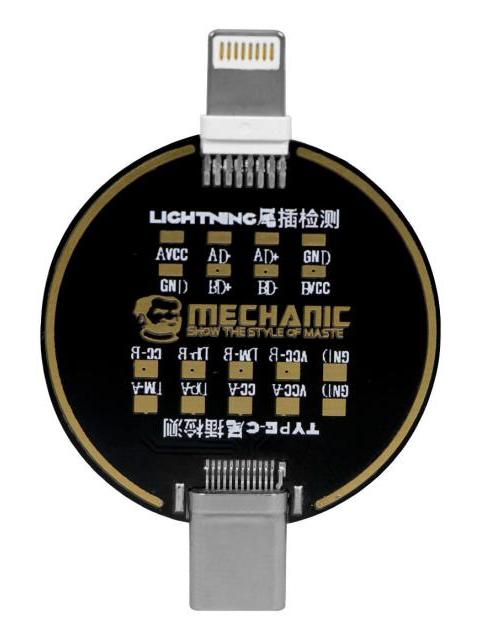 PLACA DE PRUEBA DE CENTRO DE CARGA PARA IPHONE Y USB TIPO C PROBADOR PARA TELEFONOS O TABLETS TESTER DE CARGA MECHANIC T810