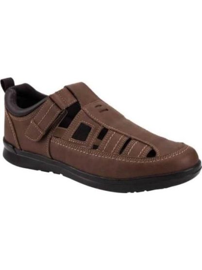 SANDALIA CASUAL AJUSTE CON VELCRO CAFE NEBEL WALK - Image 2