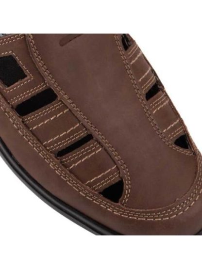 SANDALIA CASUAL AJUSTE CON VELCRO CAFE NEBEL WALK - Image 4