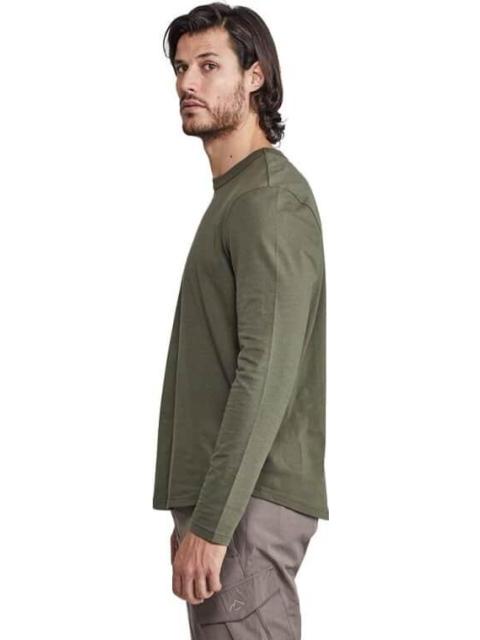 PLAYERA BASICA MANGA LARGA CUELLO REDONDO VERDE OLIVO NEXT CO - Image 4