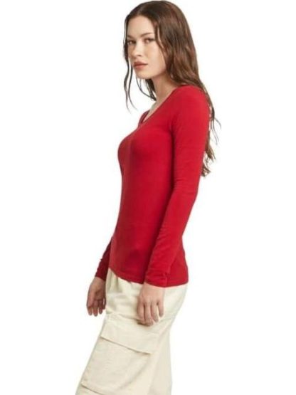 PLAYERA MANGA LARGA ROJO HOLLY LAND - Image 3