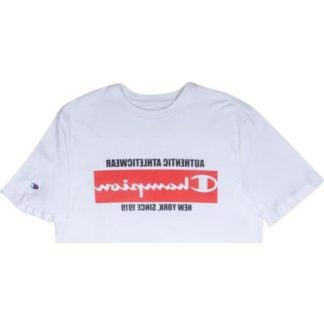 PLAYERA CHAMPION AUTHENTIC ATHLETIC WEAR SCRIPT NEW YORK M BLANCO CHAMPION