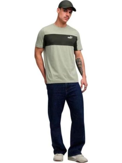 PLAYERA ESS BLOCK TEE VERDE PUMA