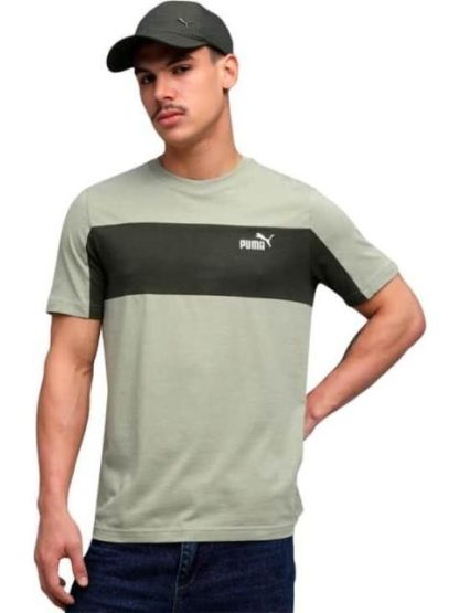 PLAYERA ESS BLOCK TEE VERDE PUMA - Image 2