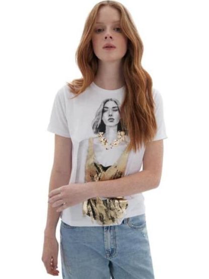 PLAYERA ESTAMPADA BLANCO HOLLY LAND