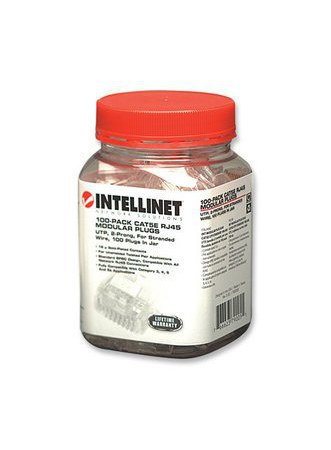 INTELLINET PLUGS MODULARES RJ-45 CATE5E BOTE CON 100 PIEZAS TRANSPARENTES - Image 3