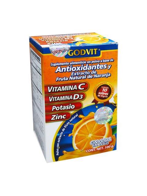 POLVO C VITAMINA C ANTIOXIDANTES VITAMINA D3 POTASIO Y ZINC C 10 GN+VIDA