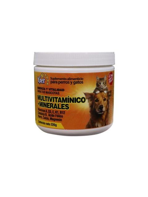 POLVO ENERGIA Y VITALIDAD MULTIVITAMINICO + MINERALES SABOR POLLO YPET SUPLEMENTOS ALIMENTICIOS PARA PERROS Y GAT