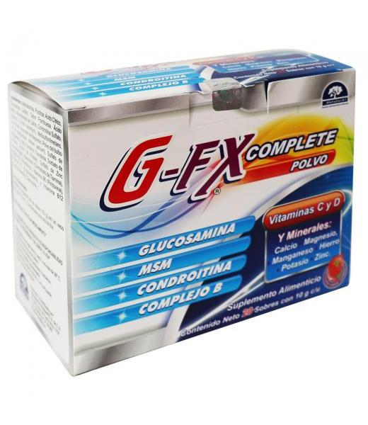 POLVO G-FX COMPLETE CAJA C 20 SOBRES DE 10 GRGLUCOSAMINA MSM COND LAB. NATUTECH