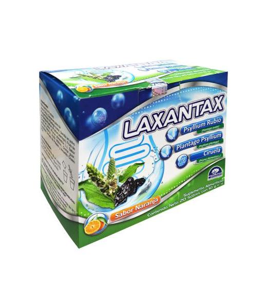 POLVO LAXANTAX CAJA C 20 SOBRES DE 10 GR PSYLLIUM RUBIO PLANTAGO LAB. NATUTECH