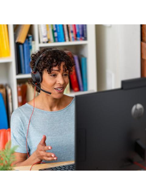 POLY AUDIFONOS CON MICROFONO 8X230AA ALAMBRICO USB-C NEGRO-ROJO - Image 5