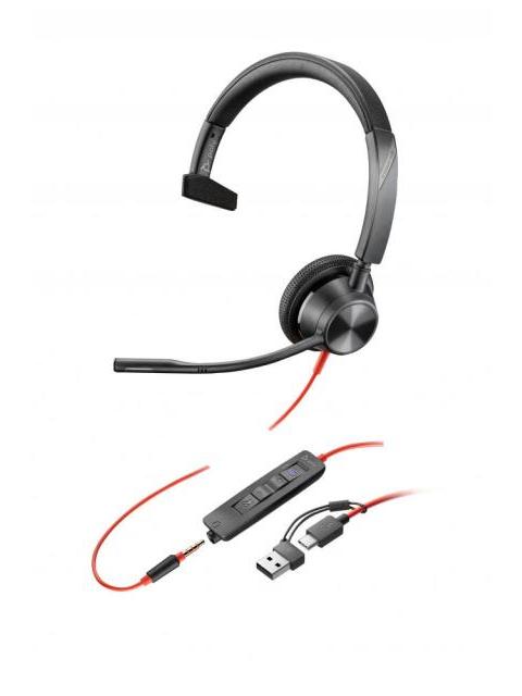 POLY AUDIFONOS CON MICROFONO BLACKWIRE 3315 ALAMBRICO 3.5MM NEGRO - Image 4