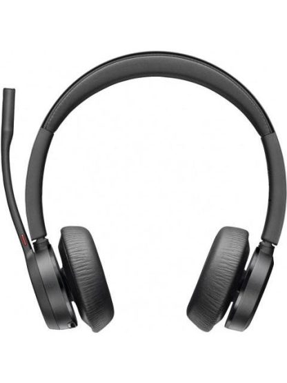 POLY AUDIFONOS CON MICROFONO VOYAGER 4320 MS CON BASE BLUETOOTH INALAMBRICO NEGRO