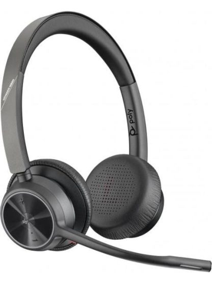 POLY AUDIFONOS CON MICROFONO VOYAGER 4320 MS CON BASE BLUETOOTH INALAMBRICO NEGRO - Image 2