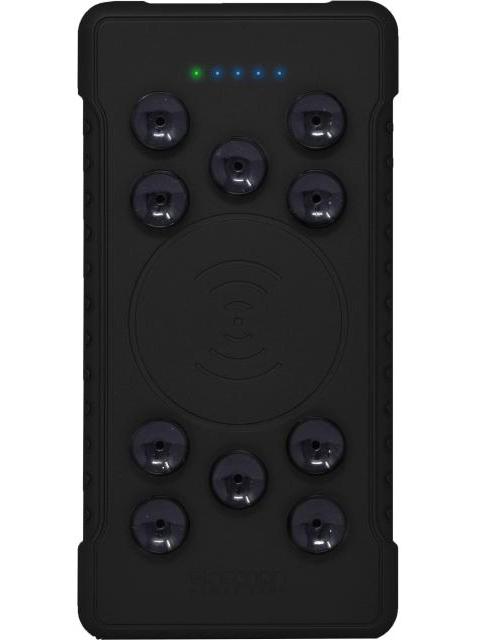 POWERBANK NPW13QCW NECNON 13000MAH CARGA 3.0 CARGA INALAMBRICA 15W ALAMBRICA 18W MICRO USB 3.0 TIPO C 3.0 VENTOSAS NEGRO NPPB1301QW