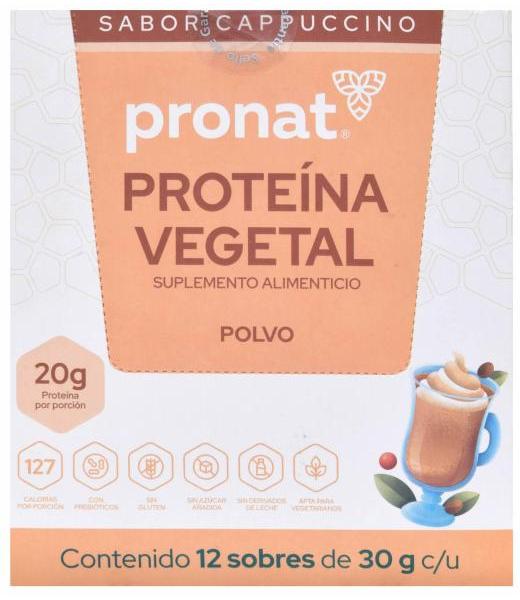PROTEINA VEGETAL CAPPUCCINO 30 G PRONAT P 12