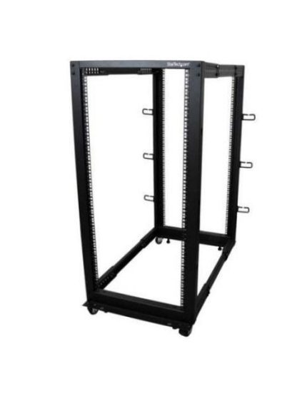 STARTECH  RACK DE MARCO ABIERTO CON PROFUNDIDAD AJUSTABLE DE 4 COLUMNAS 25U CON RUEDAS - Image 2