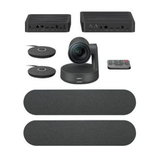 LOGITECH SISTEMA DE VIDEOCONFERENCIA RALLY PLUS CON MICROFONO 4K ULTRA HD 2X RJ-45 4X HDMI 5X USB 2.0 NEGRO