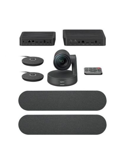 LOGITECH SISTEMA DE VIDEOCONFERENCIA RALLY PLUS CON MICROFONO 4K ULTRA HD 2X RJ-45 4X HDMI 5X USB 2.0 NEGRO