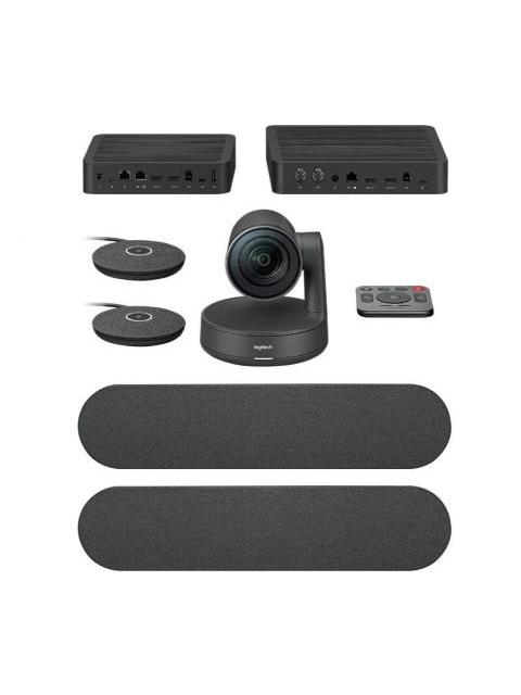 LOGITECH SISTEMA DE VIDEOCONFERENCIA RALLY PLUS CON MICROFONO 4K ULTRA HD 2X RJ-45 4X HDMI 5X USB 2.0 NEGRO