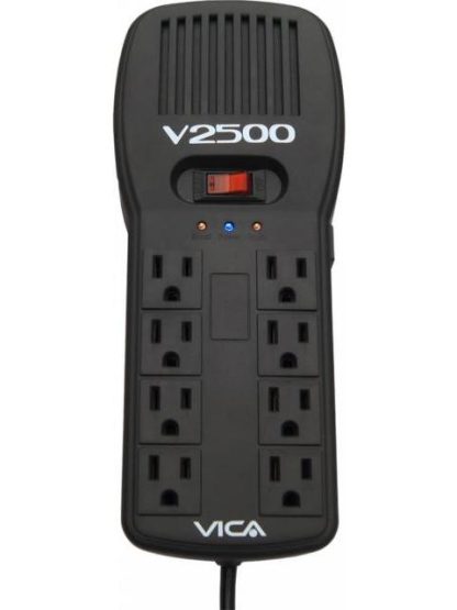REGULADOR VICA V2500 2500VA 300J ENTRADA 100-127V NEGRO - Image 2