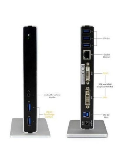 STARTECH  REPLICADOR DE PUERTOS UNIVERSAL USB 3.0 PARA LAPTOP CON DVI DOBLE Y ETHERNET GIGABIT CON ADAPTADORES HDMI VGA - Image 2