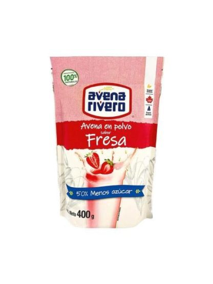 RIVERO AVENA EN POLVO FRESA 400 GR
