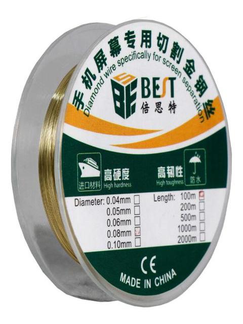 ROLLO ALAMBRE HILO DE MOLIBDENO ULTRA FINO GORILLA GLASS 0.8MM PARA SEPARAR DISPLAY DE CELULARES Y ELECTRONICA