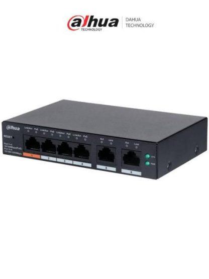 ROUTER DAHUA CS40064ET60 SWITCH POE DE 6 PUERTOS ADMINISTRABLE 4 PUERTOS POE 10-100 2 PUERTOS UPLINK 10-100-1000 60 WATTS TOTALES - Image 2