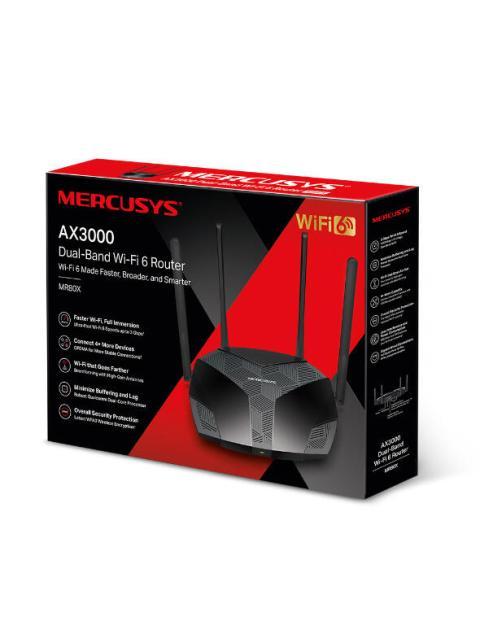 ROUTER MERCUSYS GIGABIT ETHERNET DOBLE BANDA MR80X INALAMBRICO 3000 MBIT-S 3X RJ-45 2.4-5GHZ CON 4 ANTENAS EXTERNAS DE 5DBI - Image 4