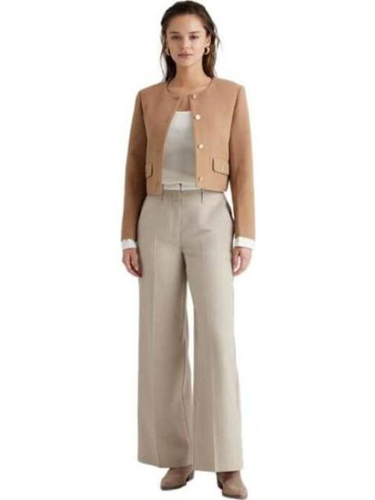 SACO CUELLO REDONDO CAMEL HOLLY LAND