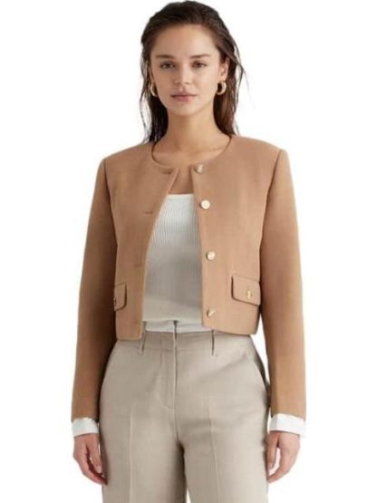 SACO CUELLO REDONDO CAMEL HOLLY LAND - Image 2