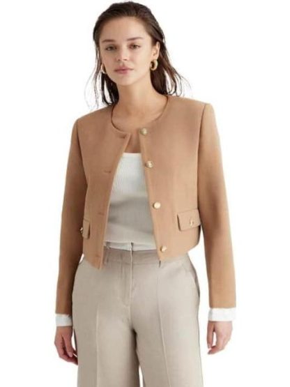 SACO CUELLO REDONDO CAMEL HOLLY LAND - Image 3