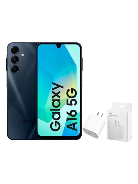 SAMSUNG GALAXY A16 5G DUAL SIM 256 GB 8 RAM BLACK + ADAPTADOR GENERICO